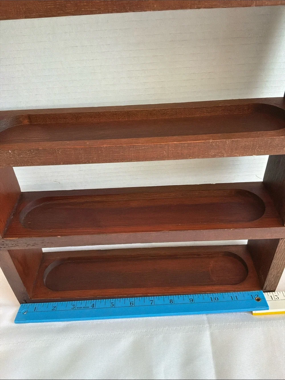 Wooden Wall Shelf in Dark Brown - Home Wall Decor
